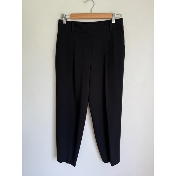 Theory High Rise Tailored Straight Leg Trouser Pants in Black - Picture 2 of 6